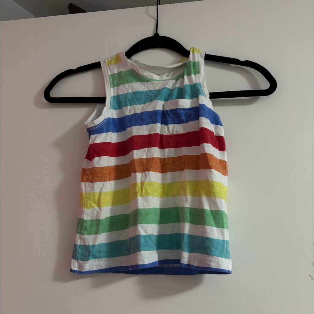 Primark Girls' Multicolor Rainbow Stripe Tank Top